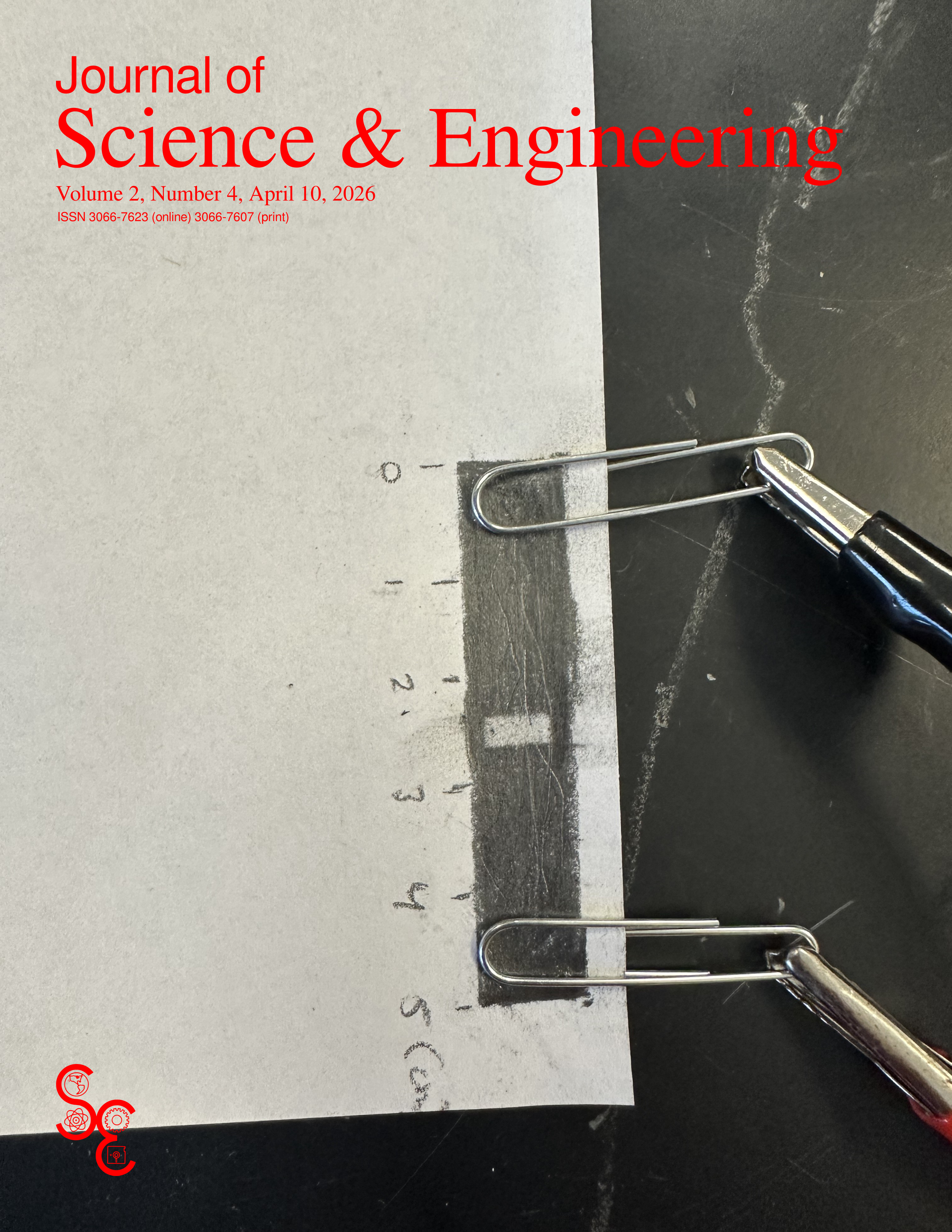 Graphite 2D test of electrical conductivity with a flaw simulated as a hole in a test pattern