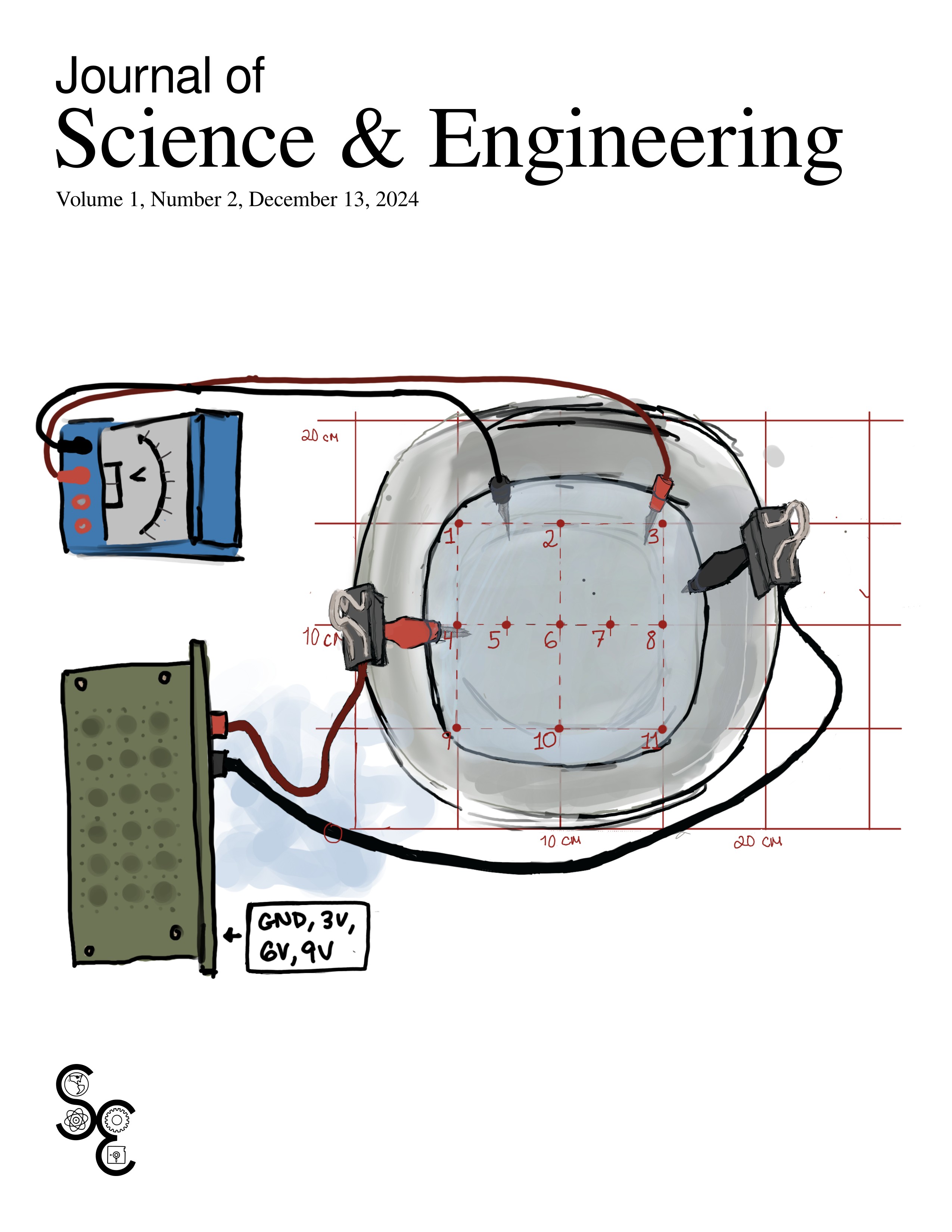 A low cost electrophoresis rig made of a polypropylene food container with wires and leads attached to a meter and a power supply